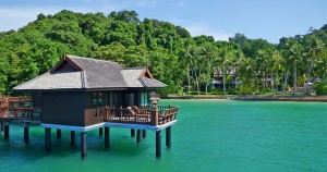 malaysia over water villa honeymoon