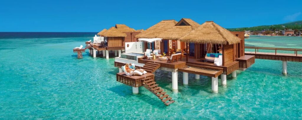 sandals over water villas